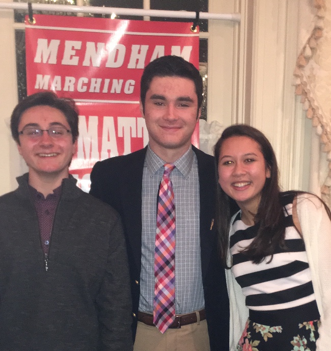 Matt Witosky pictured in center at Marching Band Banquet.