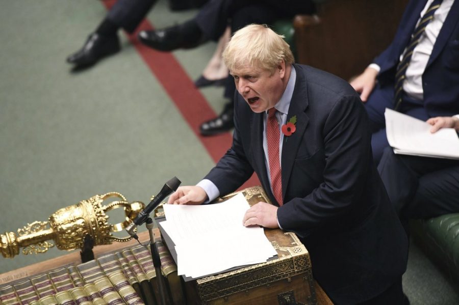 Boris Johnson, UK Prime Minister, debating on the floor of Parliament on October 29, 2019. 