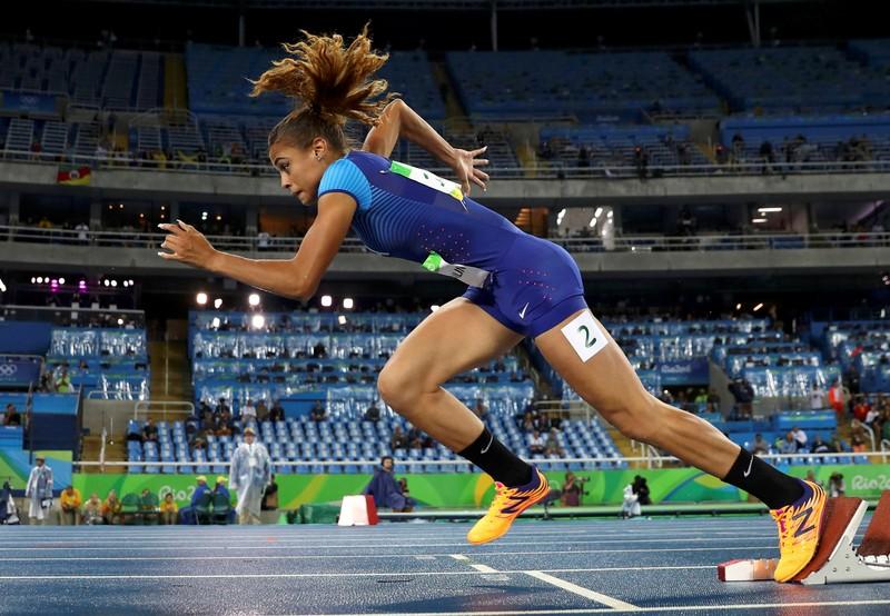 McLaughlin at the 2016 Rio Olympics in the Womens 400m Hurdles Round 1- Olympic Stadium - Rio de Janeiro, Brazil  