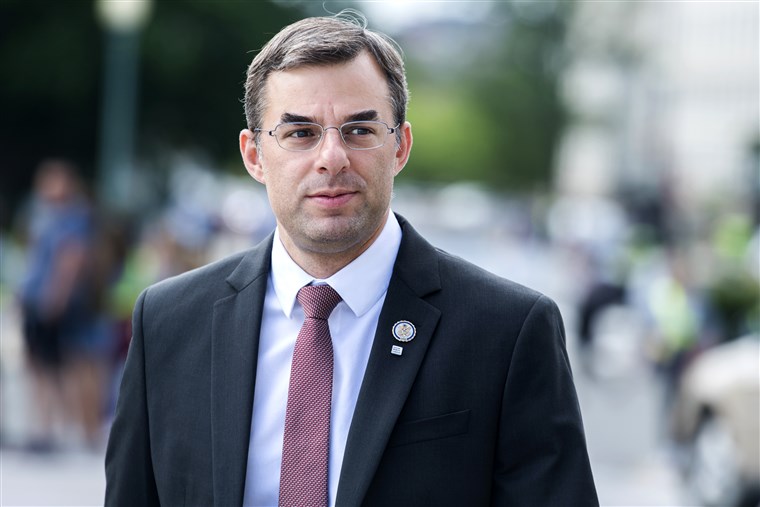 Rep. Justin Amash, R-Mich., makes his way to the Capitol on May 23, 2019.Tom Williams / CQ-Roll Call file