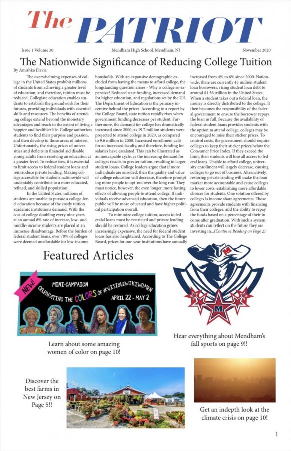 The Patriots First Paper