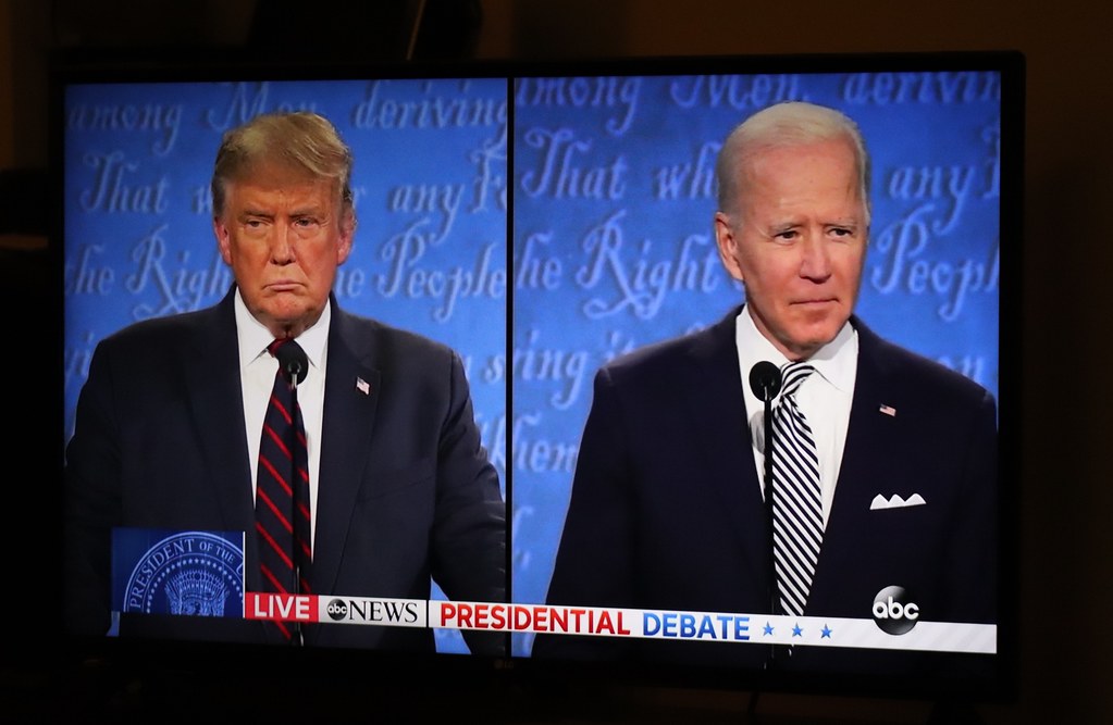 Image of Biden and Trump at a presidential debate, courtesy of Flickr.