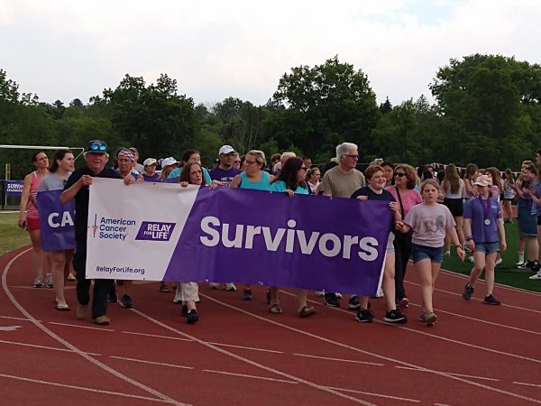 Survivors walk at the 2023 Relay for Life at Mendham HS, image courtesy of Ms. Daniello