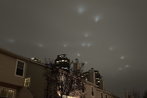 Hovering lights appearing over a New Jersey suburb on December 18th, 2024. Photo: Anadolu via Getty